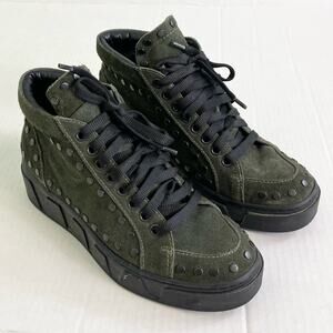 275 Central Green Suede Fashion Sneakers Platform Booties woman's size 36